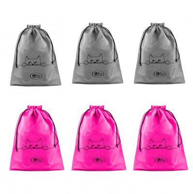 Lify Travel Shoe Bags, Portable Travel Shoe Tote Bags - Packing Organizers - Pack of 6 Piece