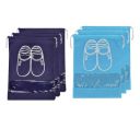 Lify Travel Shoe Bags, Portable Travel Shoe Tote Bags - Packing Organizers for Men and Women- Aqua Blue (3 Pcs) + Navy Blue (3 Pcs) - 6 Piece Pack...