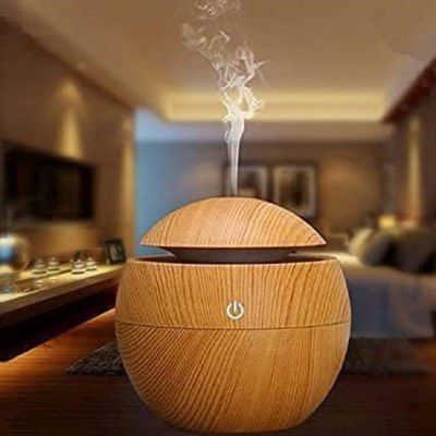 Light Wood Aroma Diffuser & Cool Mist Humidifier – Ultrasonic Essential Oil Diffuser – Quiet, Stylish & LED Mood Light
