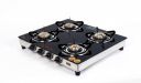 LIGHTFLAME 4 Burner Smart Plus Glass Top Gas Stove, Silver (Automatic)...