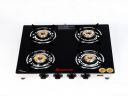 LightFlame 4 Burners Smart Plus Gas Stove Highly Fuel Efficiency Brass Burner...