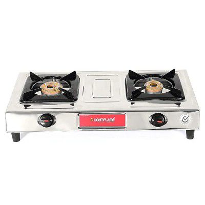 LightFlame Popular 2 Burner Stainless Steel Gas Stove