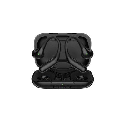 Like Star Air6 Half in-Ear Bluetooth 5.3 Earphones True Wireless Headphones Sports On-Ear Earhooks Waterproof TWS Headset Touch Control (Black)