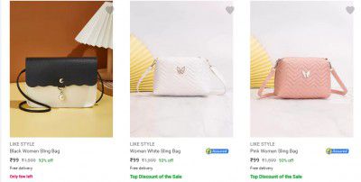 Like Style Sling Bags @ up to 93% Off