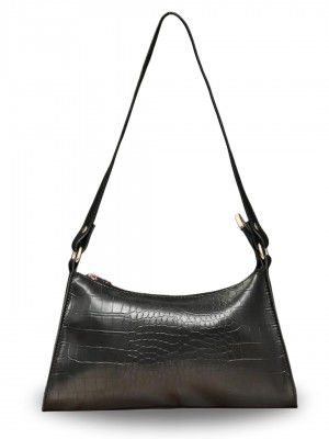LIKE STYLE Textured PU Leather Handbag with Zip Closure, Spacious Compartment, Daily Use