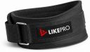 LIKEPRO 4 Inch Soft Neoprene EVA Belt with Steel Buckle & Nylon Velcro Closure Weight Lifting Belt (Black)