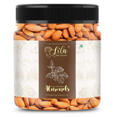 LILA DRY FRUITS 100% Natural Premium Dried, Nutritious & Delicious California Almonds | Premium Badam Giri | High in Fiber & Boost Pack 500gm