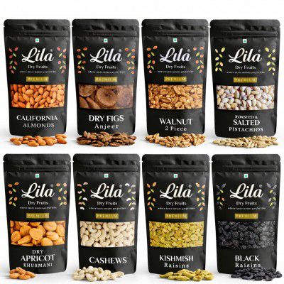 LILA DRY FRUITS Combo Pack 8 |100 g x 8 Each 