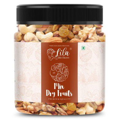 LILA DRY FRUITS Natural Premium Dry Fruits Mix(Cashew, Almonds, Figs, Walnut 8 pcs, Black and Golden Raisins) (1000gram) 