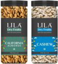 lila dry fruits PREMIUM COMBO| California Almonds and Cashews W-320 | Kaju Badam | Jar Pack 500g each Almonds, Cashews  (2 x 0.5 kg)...