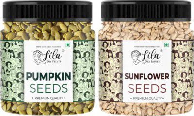 lila dry fruits Pumpkin Seeds & Sunflower Seeds 250 gm jar each Pumpkin Seeds, Sunflower Seeds (500 g, Pack of 2)