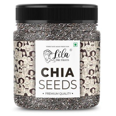 LILA DRY FRUITS UNROASTED Chia Seeds 250gram Jar Pack with High Protein, Omega 3 and Fiber