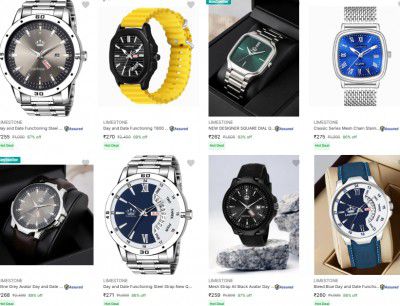 Flipkart : Upto 90% OFF - Limestone Wrist Watches | Starts At ₹188