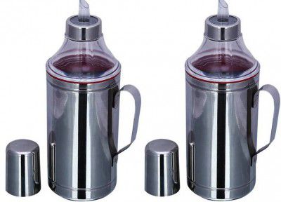 LIMETRO STEEL 1000 ml Cooking Oil Dispenser Set (Pack of 2)
