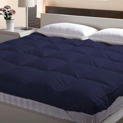 Linenovation 3000 GSM King Size Mattress Padding - 72 Inch X 78 Inch -Dark Blue
