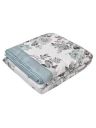 LINENWALAS 300 Tc Cotton Reversible Single Bed Dohar With Silk Border | Soft-Lightweight Blanket (Single Dohar, Shabby Sage Floral)...