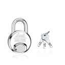Link Hi-Tech 65mm Round Lock | Stainless Steel Body | Hardened Shackle | 1 Padlock | 3 Iron Keys with Hi-Tech Nickle | 15 Year Warranty | Get 1 Key Holder Free...