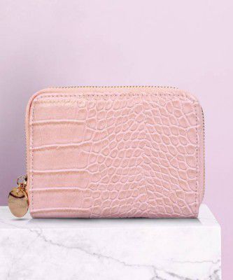 LINO PERROS  Women Pink Artificial Leather Wallet - Mini  (6 Card Slots)