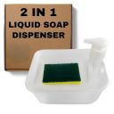 Liquid Soap Dispenser with Free Sponge (White)...