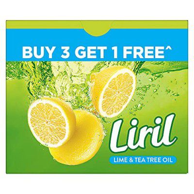 Liril Lime and Tea Tree Oil Soap,125 g (Buy 3 Get 1)