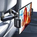 LISEN Car Headrest Tablet Mount Holder, [ Double Extendable Stick ] 360° Rotation iPad Car Holder Back Seat for Tablets, Cell Phone and More 4.7-12.9" Devices, Headrest Posts Width 1.6-6.9"...