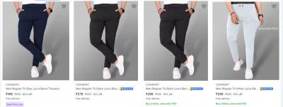 Lishaday Mens Trousers Upto 88% Off