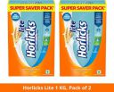 Lite Horlicks Regular Malt, Pack of 2 (2 x 1 kg)...
