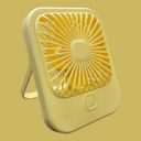 Litehom Small Desk Fan, 2000mAh Rechargeable Fan Battery Powered, 180°Foldable Portable Fan, 3 Speeds Adjustable USB Fan (YELLOW)...