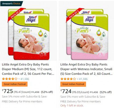 Little Angel Diapers @ Minimum 50% Off