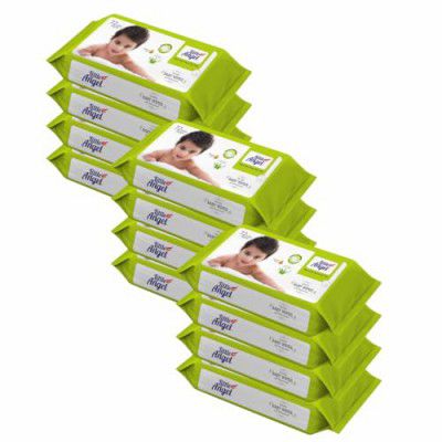 Little Angel Super Soft Cleansing Baby Wipes, 864 Count, Pack of 12, 72 count/pack