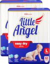 Little Angel Unisex Child Easy Dry Diaper Pants With 12 Hrs Absorption Large(L) Size, Pack Of 2,9-14 Kgs-L(124 Pieces)...
