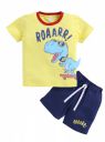 LITTLE NINJA Pure Cotton Knee Length Half Sleeve Roaring Dinasour Printed...