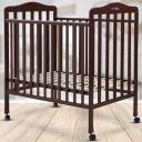 Little Olive Star Wooden Baby Cot For New Born - Brown Cot...