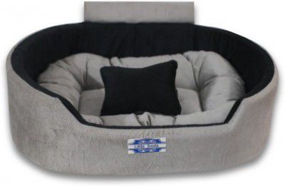 Little Smile Deluxe Soft Ethinic Designer Bed for Dog and Cat Export Quality XXL Pet Bed  (Grey)