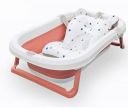 Little Tribe Foldable Baby Bath Tub with seating cushion (Multicolor)...