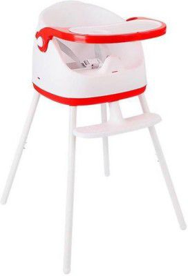 Little Tribe Multifuction Kids High Chair (Red, White)