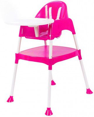 Little Tribe Multifunction Kids High Chair (Pink, White)