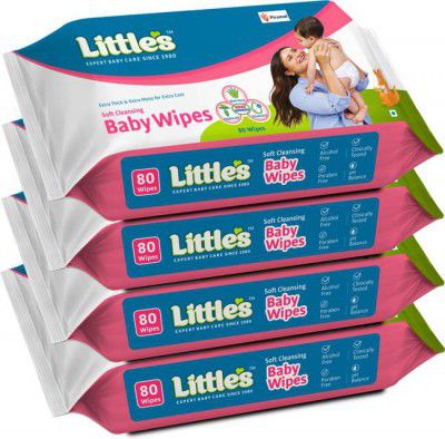 Littles Soft Cleansing Baby Wipes with Aloe Vera, Jojoba Oil and Vitamin E  (320 Wipes)