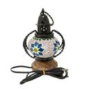 LitVibes Metal Glass Table Lamp & Indoor Hanging Ceiling LED Light - Multi Color...