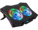 Live Tech Air RGB with10 LED Light Show Notebook Cooling Pad...