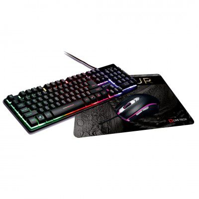 Live Tech Armour RGB Gaming Keyboard Mouse with MousePad Combo Gamers Choice 19 Anti-ghosting Keys, Letter Illuminated Backlit on/off FN+ Backlit Breathing Constantly Lit FN+PAGE UP Backlit Brightness