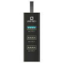 Live Tech Force 4 Port USB Hub 1 USB 3.0 & 3 USB 2.0 Ports - Black...