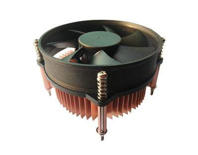 Live Tech Navy CPU Cooler Fan for LGA775 2400±10% RPM, 45-55 CFM 0.28A 12V DC Low Noise Cooling Fan & Heatsink