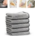 Live2Better 5 Pcs Non Scratch Dish Wash Cloths Multipurpose Wire Dishwashing Rags...