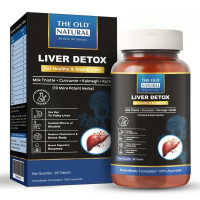 Liver Detox Supplement Milk Thistle with Kalmegh | Natural Body Detox & Digestive Enzymes - Fatty Liver Care - 60 Veg Tablets