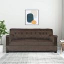 LIVEWELL Premium Quality Jute Fabric 3 Seater Sofa  (Finish Color - Brown, DIY(Do-It-Yourself))...