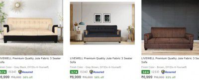 Flipkart: Livewell Sofas Start at Rs 6999