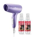 Livon Damage Protect Serum Protection up to 250°C & 2X Less Hair Breakage, 100 ml (Pack of 2) with Syska Hair Dryer...