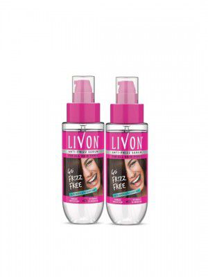 Livon Set of 2 Hair Serum For Dry & Frizzy Hair For Shine & Damage Protection - 50ml Each
