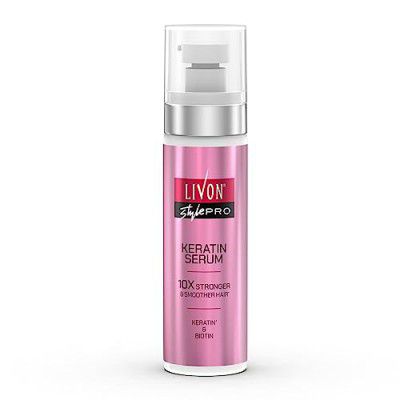 Livon Style Pro Keratin Hair Serum for Women - 100 ml | 10X Stronger & Smoother Hair